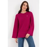 U.S. Polo Assn. Kadın Fuşya Bisiklet Yaka Kazak 50314698-VR023 - XL