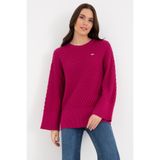 U.S. Polo Assn. Kadın Fuşya Bisiklet Yaka Kazak 50314698-VR023
