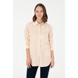 U.S. Polo Assn. Kadın Gömlek 50289890-VR019 50289890-VR019024 - Ekru - 36