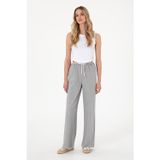 U.S. Polo Assn. Kadın Gri Bel Detaylı Loose Fit Kanvas Pantolon 50309118-vr024
