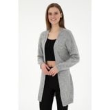 U.s. Polo Assn. Kadın Gri Melanj Hırka Triko 50297102-vr086 Gri Melanj