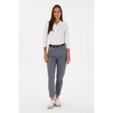 U.S. Polo Assn. Kadın Gri Mom High Waist Fit Jean Pantolon 50309422-DN0025