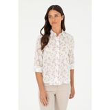 U.S. Polo Assn. Kadın Haki Gömlek Desenli 50280965-VR027 - 36 - Haki - 289