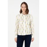 U.S. Polo Assn. Kadın Haki Gömlek Desenli 50291103-VR027 - 34
