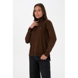 U.S. Polo Assn. Kadın Kahverengi Boğazlı Basic Kazak 50313621-VR029