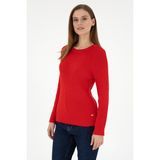 U.S. Polo Assn. Kadın Kırmızı Bisiklet Yaka Kazak 50297095-vr030