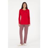 U.S. Polo Assn. Kadın Kırmızı Pijama Takım 50303405-VR030
