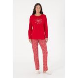 U.S. Polo Assn. Kadın Kırmızı Pijama Takım 50303406-VR030, M