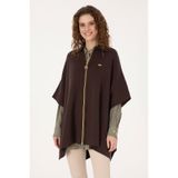 U.S. Polo Assn. Kadın Koyu Kahverengi Panço 50310234-VR084