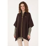 U.S. Polo Assn. Kadın Koyu Kahverengi Triko Panço 50310234-VR084