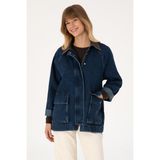 U.S. Polo Assn. Kadın Koyu Mavi Jean Gömlek Ceket 50309434-DN0023 - 36