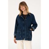 U.S. Polo Assn. Kadın Koyu Mavi Jean Gömlek Ceket 50309434-DN0023