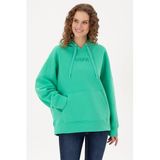 U.S. Polo Assn. Kadın Koyu Mint Sweatshirt 50292370-VR152, Yeşil, L, KOYU MINT