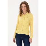 U.S. Polo Assn. Kadın Koyu Sarı Gömlek Desenli 50291102-VR094 - 42