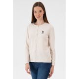 U.s. Polo Assn. Kadın Krem Hırka Triko 50313624-vr071 Krem