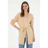 U.s. Polo Assn. Kadın Kum Melanj Hırka Triko 50297102-vr123 Kum Melanj