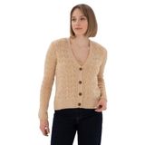 U.S. Polo Assn. Kadın Kum Triko Hırka 50293082-VR085