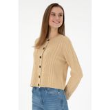 U.S. Polo Assn. Kadın Kum Triko Hırka 50297097-VR085