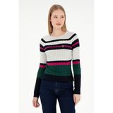 U.S. Polo Assn. Kadın Lacivert Bisiklet Yaka Kazak 50293151-VR033 - XS