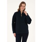 U.S. Polo Assn. Kadın Lacivert Dik Yaka Fermuarlı Sweatshirt 50297316-vr033