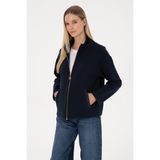 U.S. Polo Assn. Kadın Lacivert Fermuarlı Dik Yaka Sweatshirt 50314173-VR033