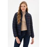 U.s. Polo Assn. Kadın Lacivert Günlük Mont 50312005-VR033 Orta Kalınlık ve Düz Yaka - 34