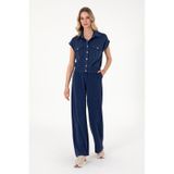 U.S. Polo Assn. Kadın Lacivert Modal Karışımlı Loose Fit Örme Pantolon 50308640-VR033