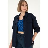 U.S. Polo Assn. Kadın Lacivert Örme Gömlek 50292455-VR033