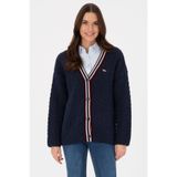 U.S. Polo Assn. Kadın Lacivert V Yaka Triko Hırka 50314775-VR033