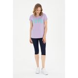 U.S. Polo Assn. Kadın Lacivert Yüksek Bel Capri Spor Tayt 50284265-VR033 - 2XS