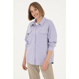 U.S. Polo Assn. Kadın Lila Gömlek Örme 50292455-VR034 - XS