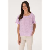 U.S. Polo Assn. Kadın Lila Kısa Kollu Bluz 50299319-VR034 - 38