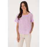 U.S. Polo Assn. Kadın Lila Kısa Kollu Bluz 50299319-VR034