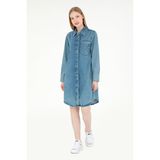 U.S. Polo Assn. Kadın Mavi Elbise (Jean) 50289334-DN0022