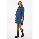 U.S. Polo Assn. Kadın Mavi Elbise (Jean) 50291135-DN0022 - 34 - Mid Blue