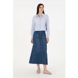 U.S. Polo Assn. Kadın Mavi Maxi Boy Jean Etek 50291112-dn0022