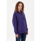 U.S. Polo Assn. Kadın Mor Kapüşonlu Basic Sweatshirt 50297324-vr038
