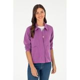 U.s. Polo Assn. Kadın Mor Sweatshirt 50282884-VR038, Pembe, XS