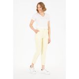 U.S. Polo Assn. Kadın Neon Sarı Carrot Fit Pantolon 50263202-VR168