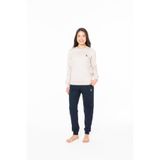 U.S. POLO ASSN. Kadın Pamuklu Lisanslı Pijama Takımı 20120-BEJ-2XL