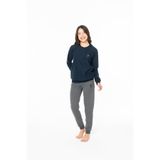 U.S. POLO ASSN. Kadın Pamuklu Lisanslı Pijama Takımı 20125-LACİVERT-XL