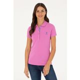 U.S. Polo Assn. Kadın Pembe Basic Polo Yaka Tişört 50280060-VR037