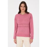 U.S. Polo Assn. Kadın Pembe Bisiklet Yaka Kazak 50309672-VR167
