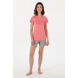 U.s. Polo Assn. Kadın Pembe Pijama Takım 50312917-VR041 - XL