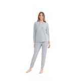 U.S. Polo Assn. Kadın Pijama Takımı, Gri Melanj, XL Beden