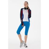 U.S. Polo Assn. Kadın Saks Mavisi Yüksek Bel Capri Spor Tayt 50284265-VR045 - XS