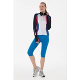 U.S. Polo Assn. Kadın Saks Mavisi Yüksek Bel Capri Spor Tayt 50284265-vr045