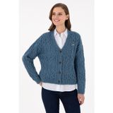 U.S. Polo Assn. Kadın Saks Triko Hırka 50293020-VR032