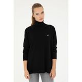 U.S. Polo Assn. Kadın Siyah Basic Boğazlı Kazak 50294570-VR046 - XL