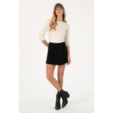 U.S. Polo Assn. Kadın Siyah Jean Şort Etek 50309327-DN0027